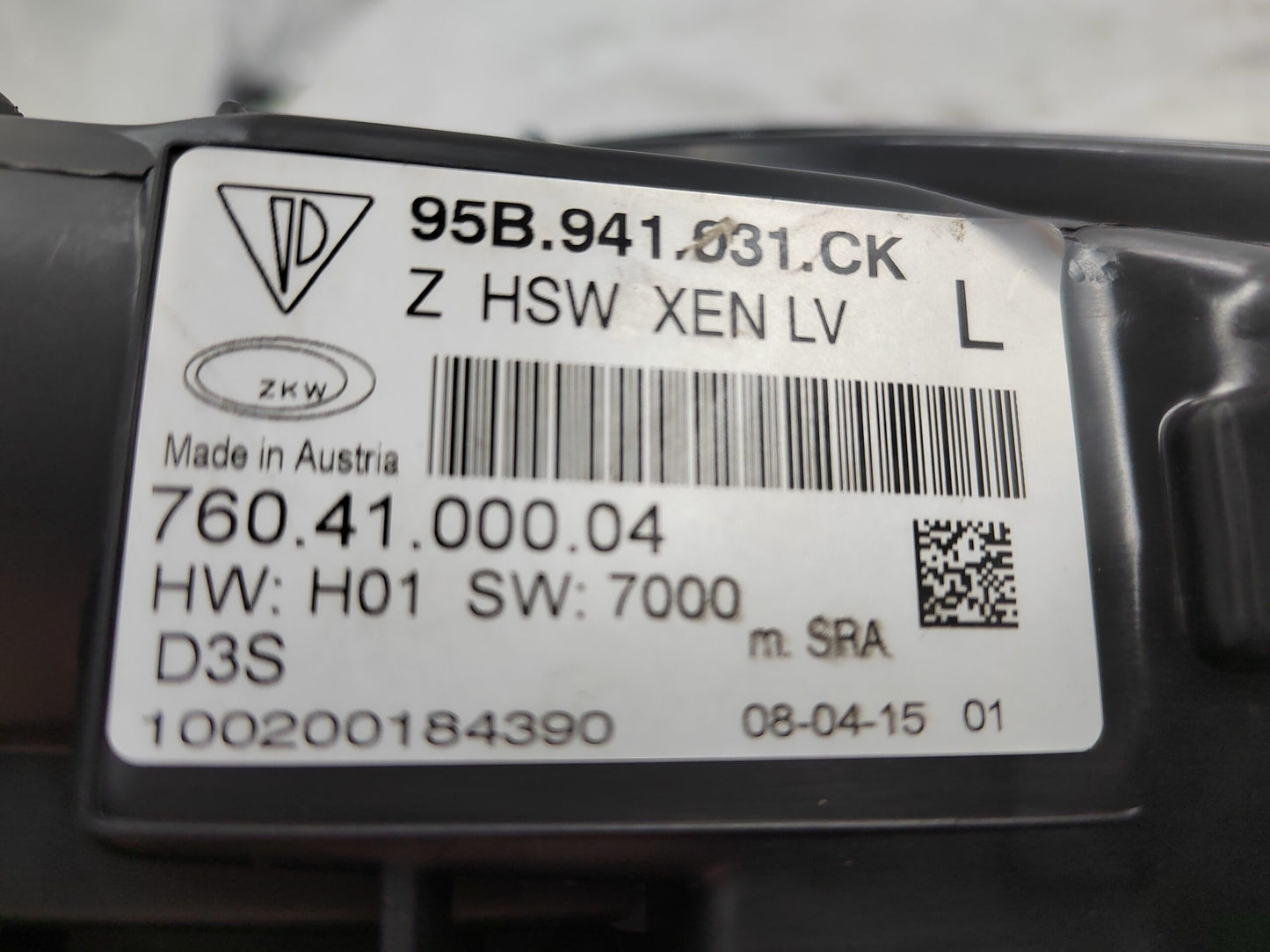 PORSCHE MACAN 2014-2018 XENON Left Hand Side HEADLIGHT ASSEMBLY